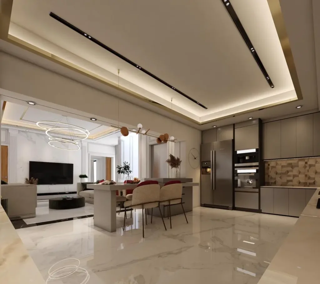 سقف صالة واسعة فخم الأحساء